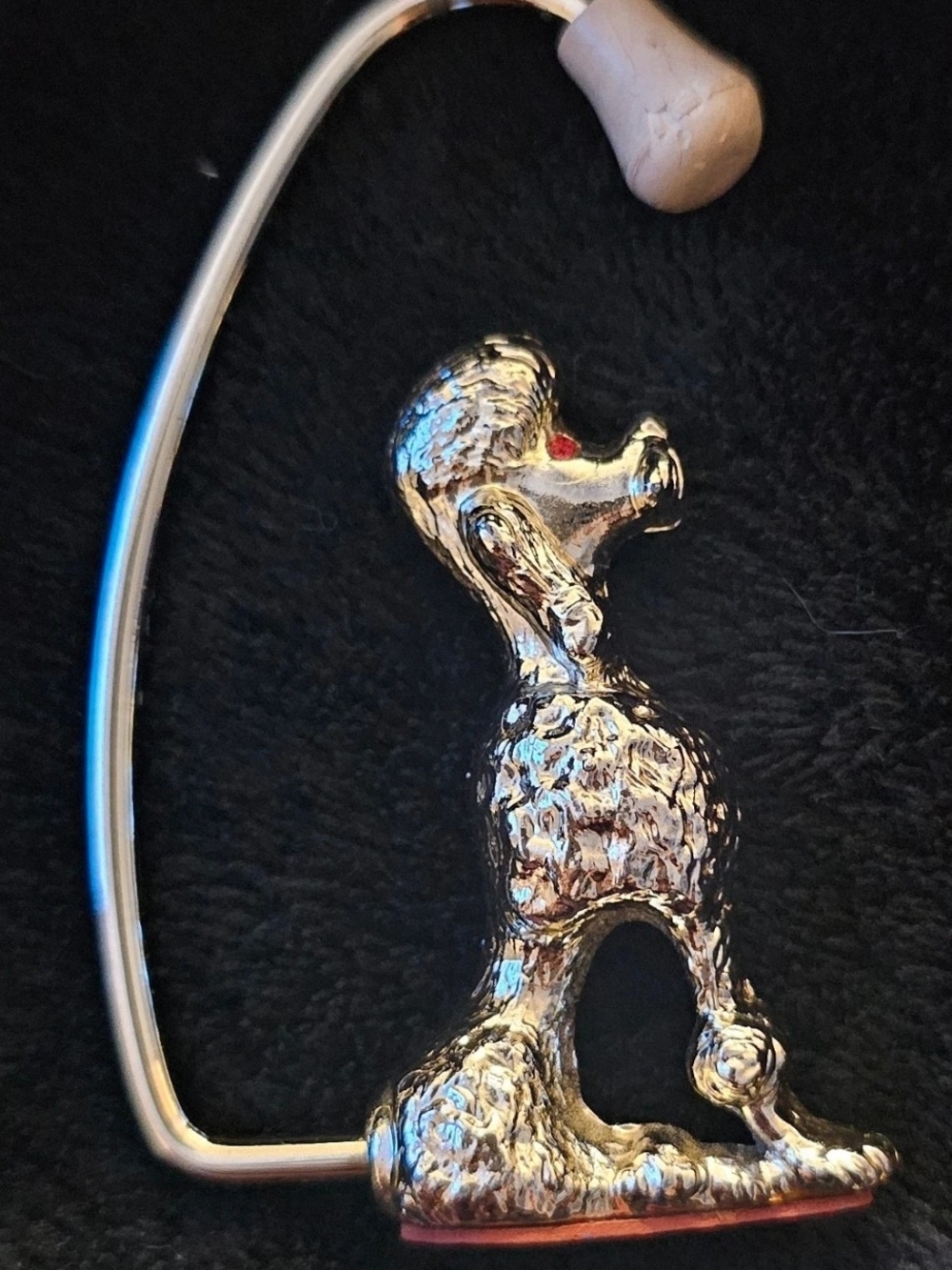 Poodle Shaped Dog Accessory in Silver purse Holder